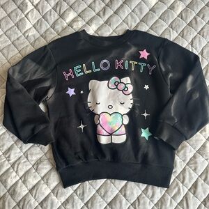 Hello Kitty Black Sweatshirt with Colorful Stars